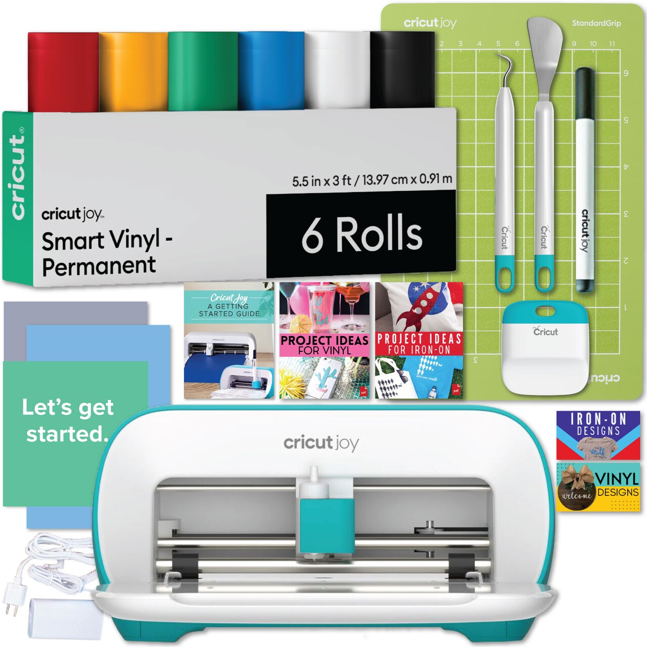 Cricut Joy Cutting Machine with Rainbow Vinyl Rolls Beginner Bundle